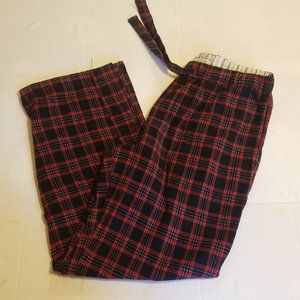 Old Navy Men's Pajama Bottoms, Plaid PJ's, Flannel Pajamas, Red Plaid Lounge pan